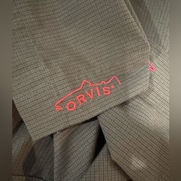 Orvis Men’s Shirt XL Trout Bum Fishing Button Brown Performance Shirt Brown - Picture 7 of 9